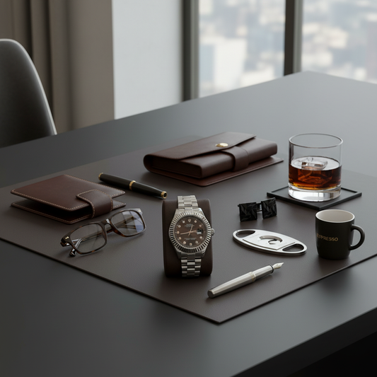 Rolex with Leather Accessories