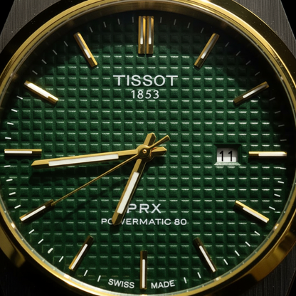 Green Dial Automatic Watch - Rubber Strap | 80-Hour Power Reserve