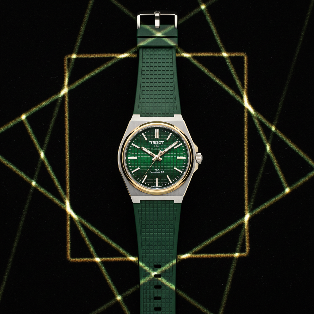 Green Dial Automatic Watch - Rubber Strap | 80-Hour Power Reserve