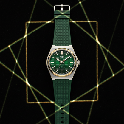Green Dial Automatic Watch - Rubber Strap | 80-Hour Power Reserve