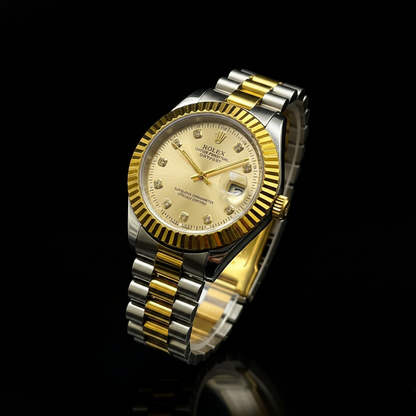 Champagne Diamond Dial Watch - Two-Tone Bracelet