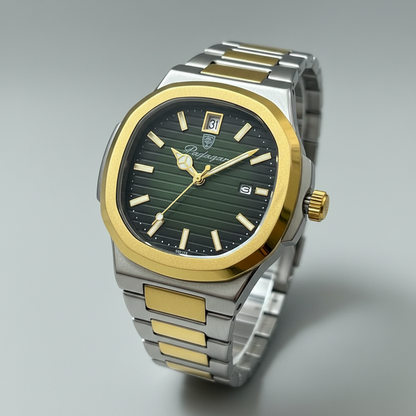 Octagonal Bezel Sports Watch - Steel Bracelet