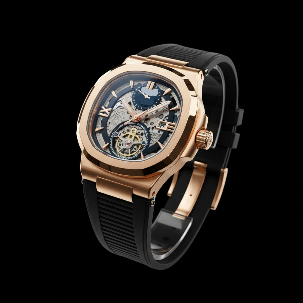 Skeleton Mechanical Wrist Watch – Rubber Strap Edition