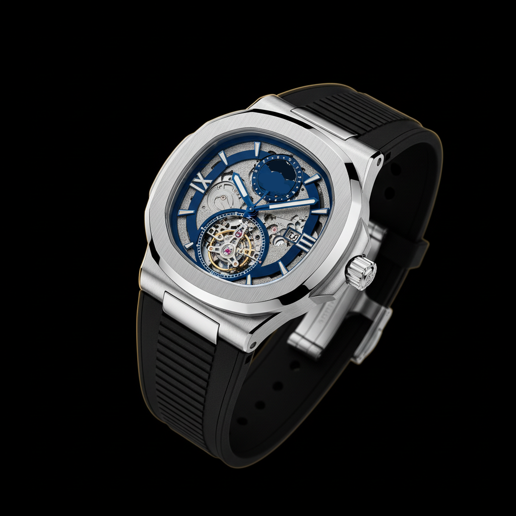 Skeleton Mechanical Wrist Watch – Rubber Strap Edition