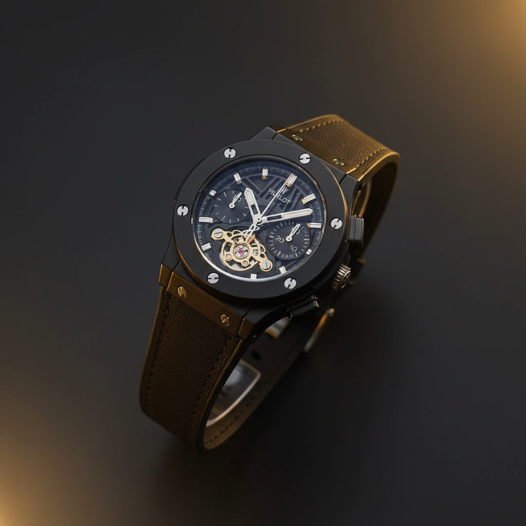 Black Skeleton Watch