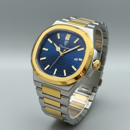 Octagonal Bezel Sports Watch - Steel Bracelet