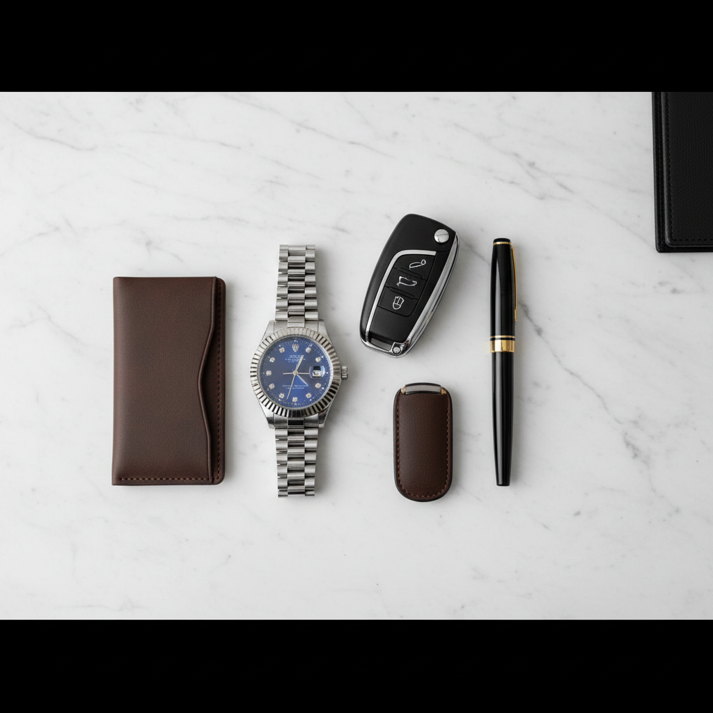 Blue Diamond Dial Watch - Stainless Steel Bracelet