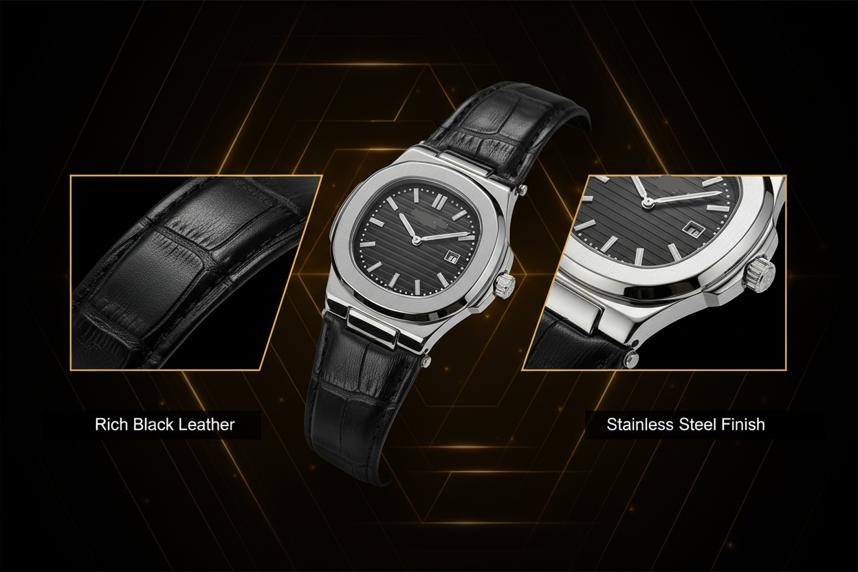 Hand Wrist Watch - Leather Band Edition