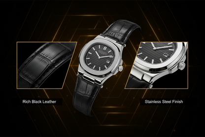 Hand Wrist Watch - Leather Band Edition