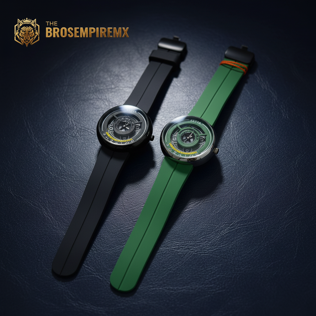 Premium FriendShip Couple Watch - Circular Dial Design with Yellow Accents