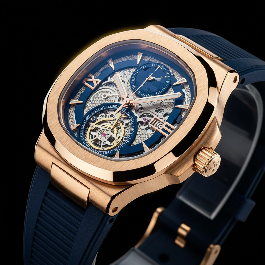 Skeleton Mechanical Wrist Watch – Rubber Strap Edition