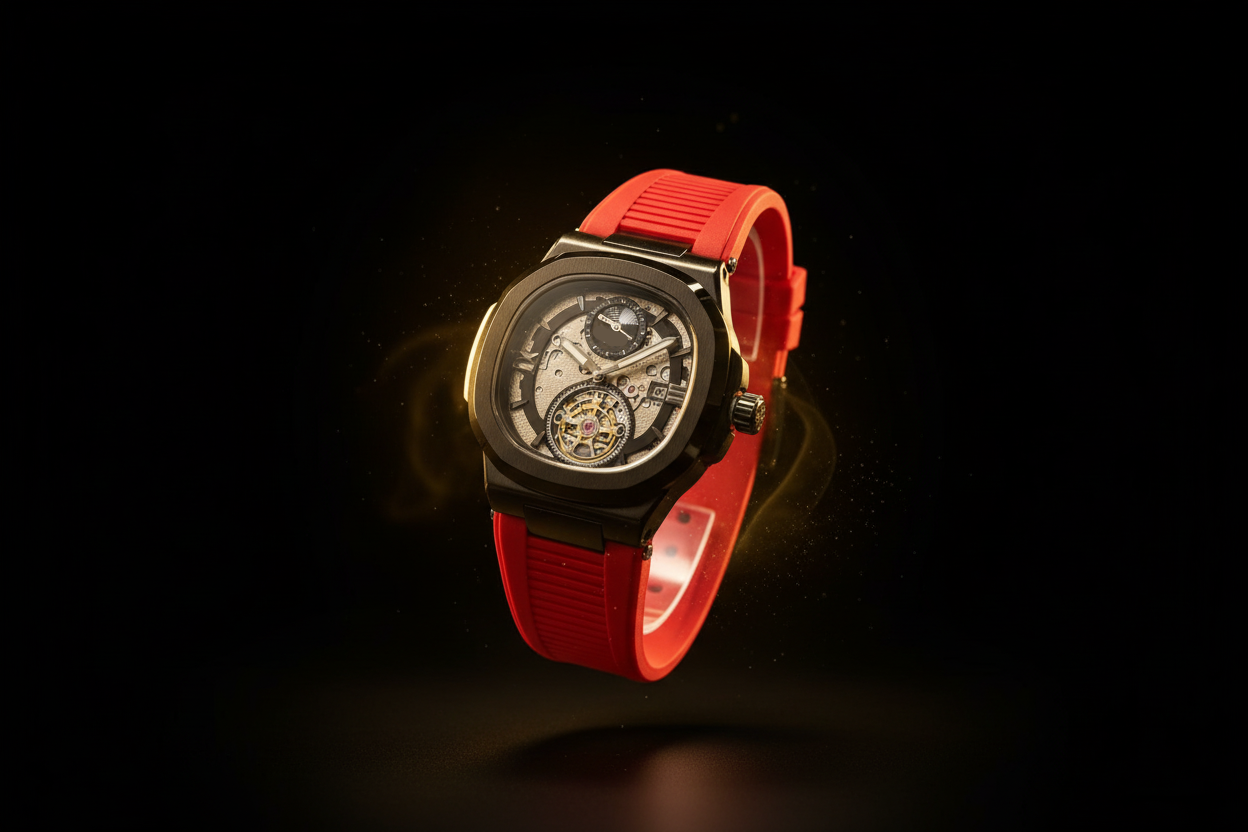 Skeleton Mechanical Wrist Watch – Rubber Strap Edition