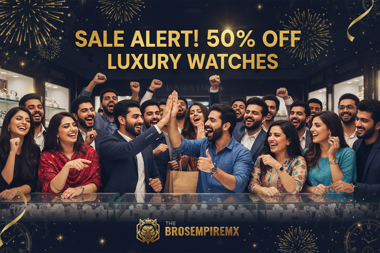 Shoppers celebrating in store