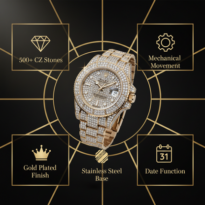 Full Diamond Watch - Presidential Bracelet | Iced-Out Style