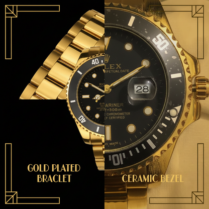 Yellow Gold Dive Watch - Ceramic Bezel | Automatic