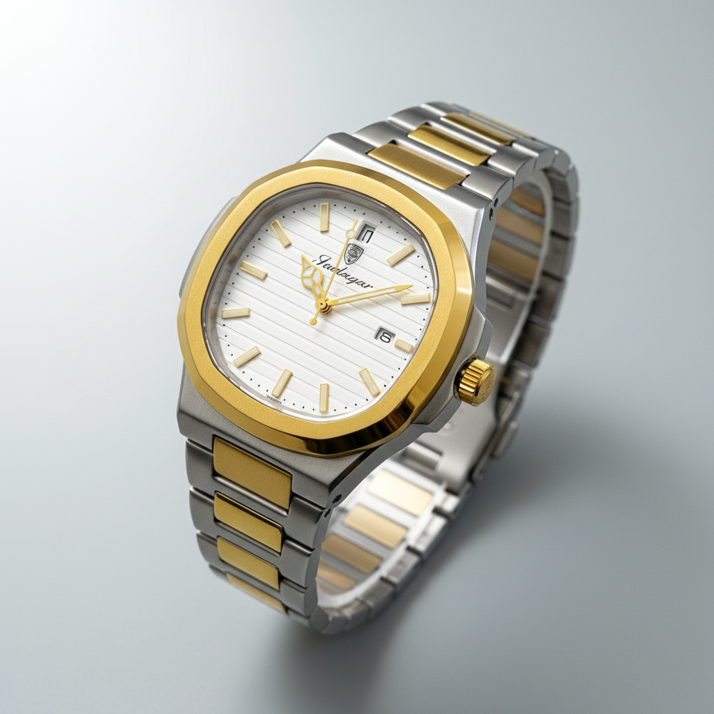 Octagonal Bezel Sports Watch - Steel Bracelet